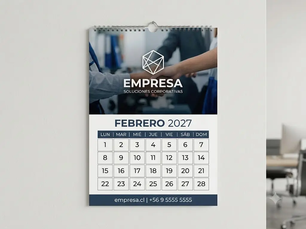 Calendario corporativo de pared